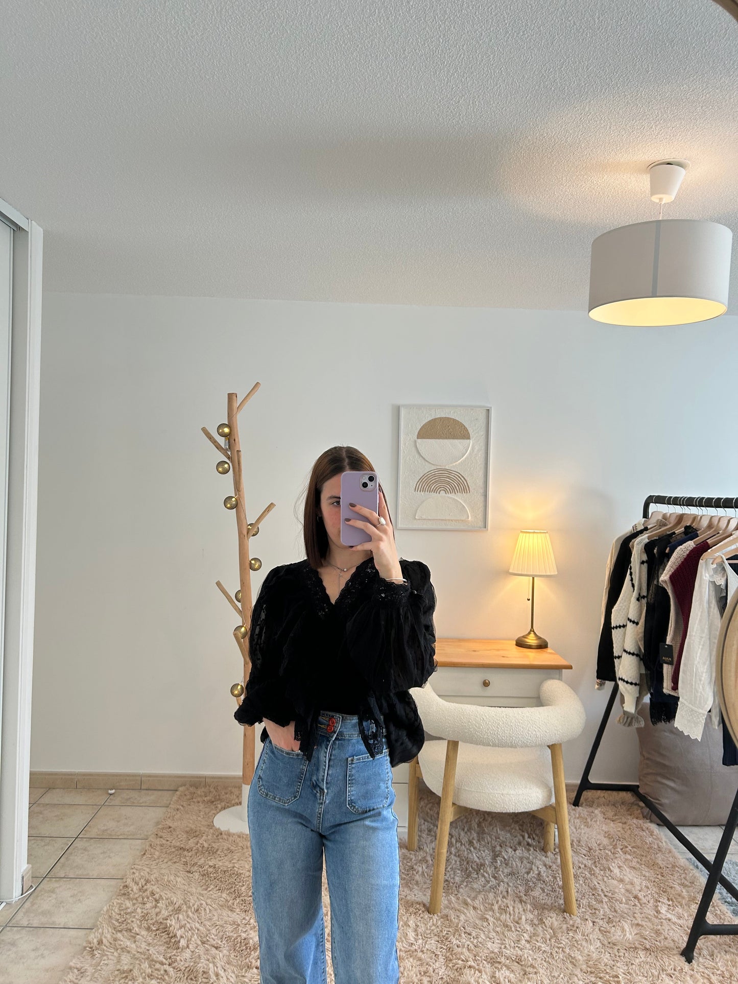 Blouse noir Lison Le dressing de Romane & Ko