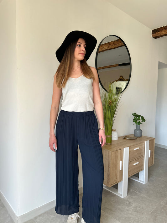 Pantalon  fluide marine Romy