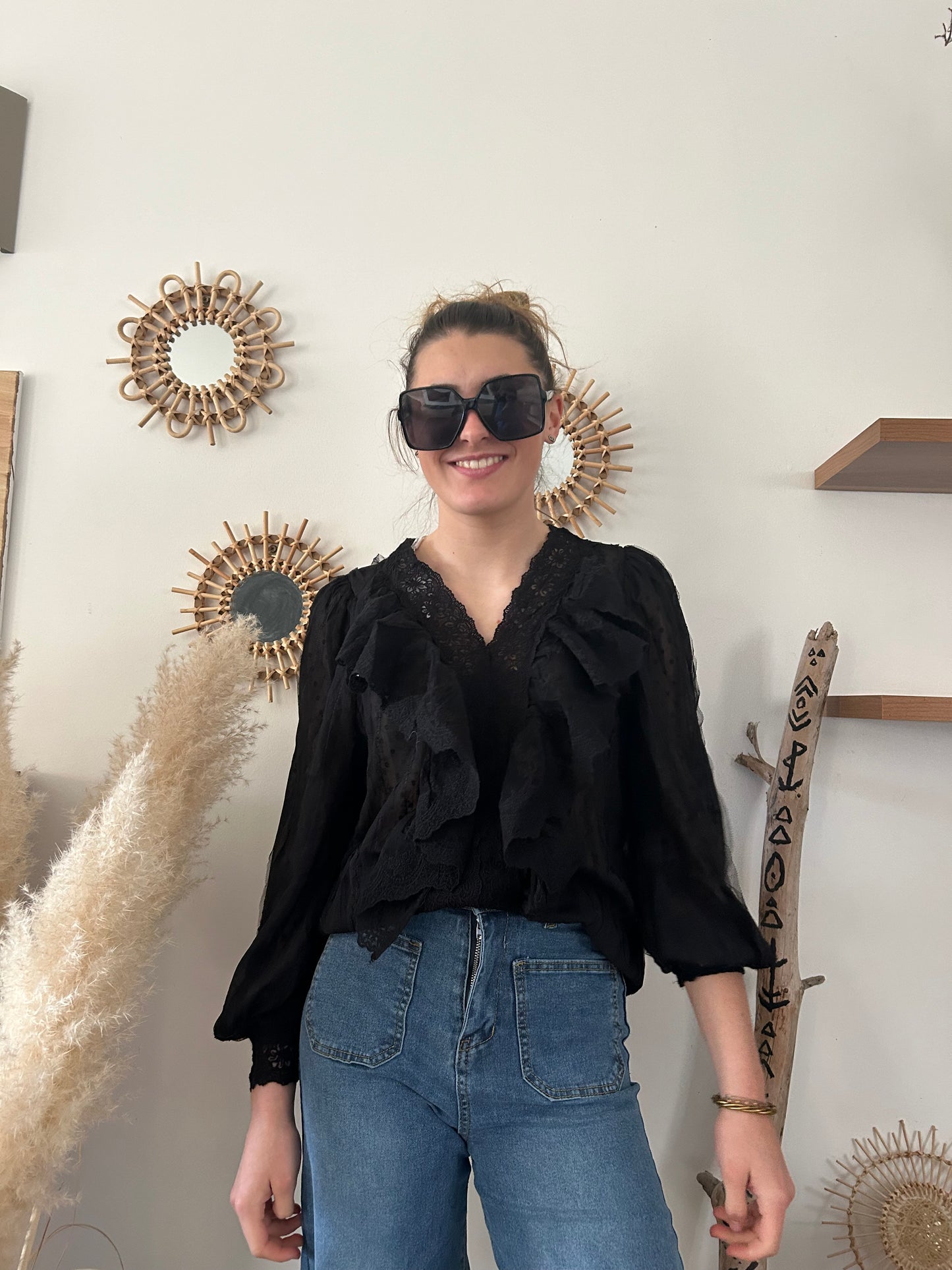 Blouse noir Lison
