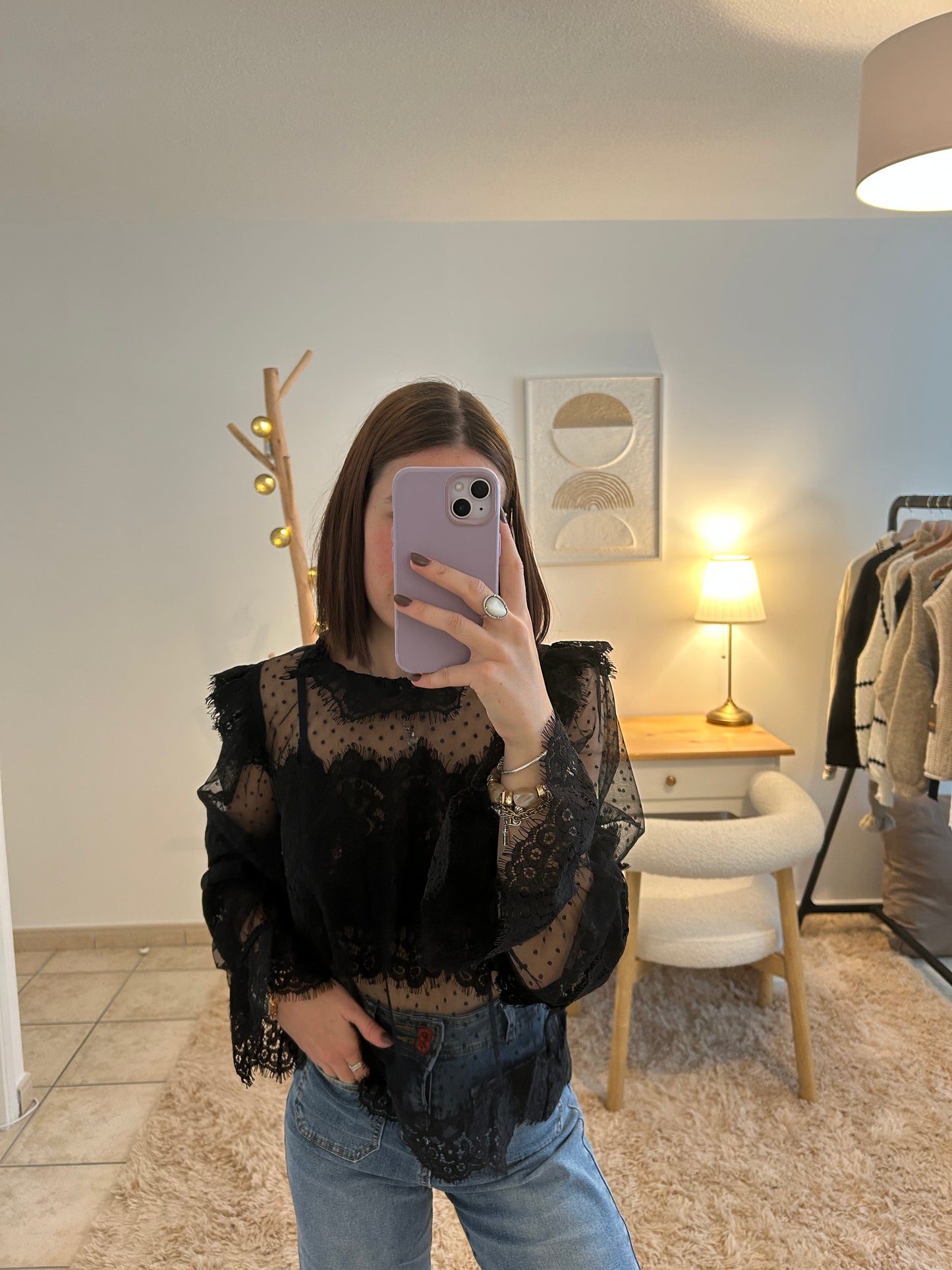 Blouse noir Claudine Le dressing de Romane & Ko