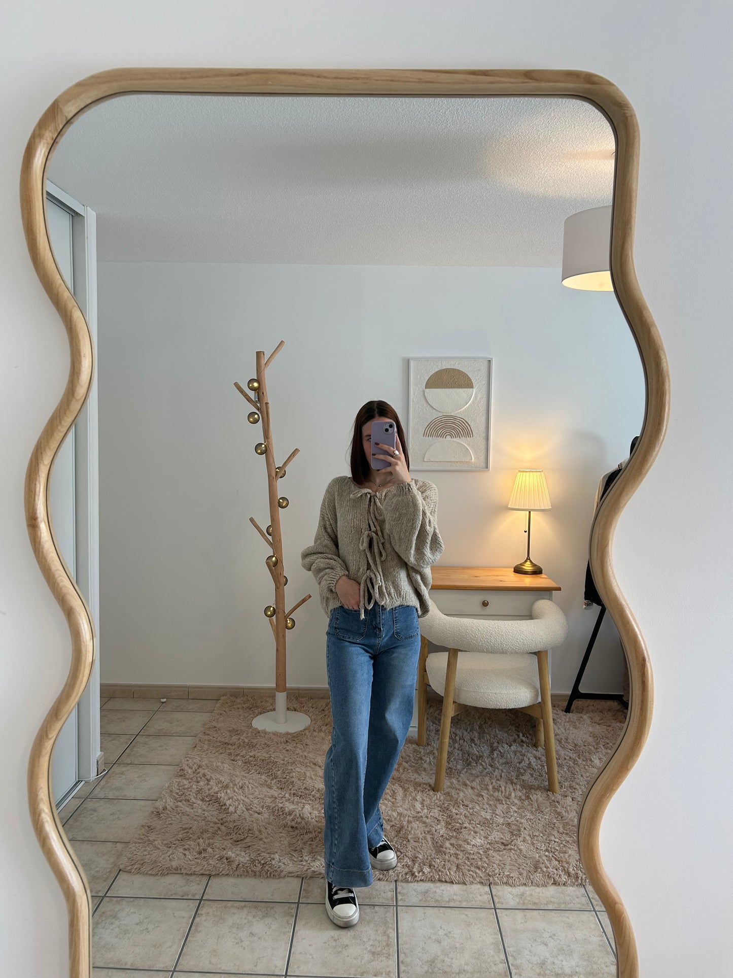 Cardigan beige Ly Le dressing de Romane & Ko