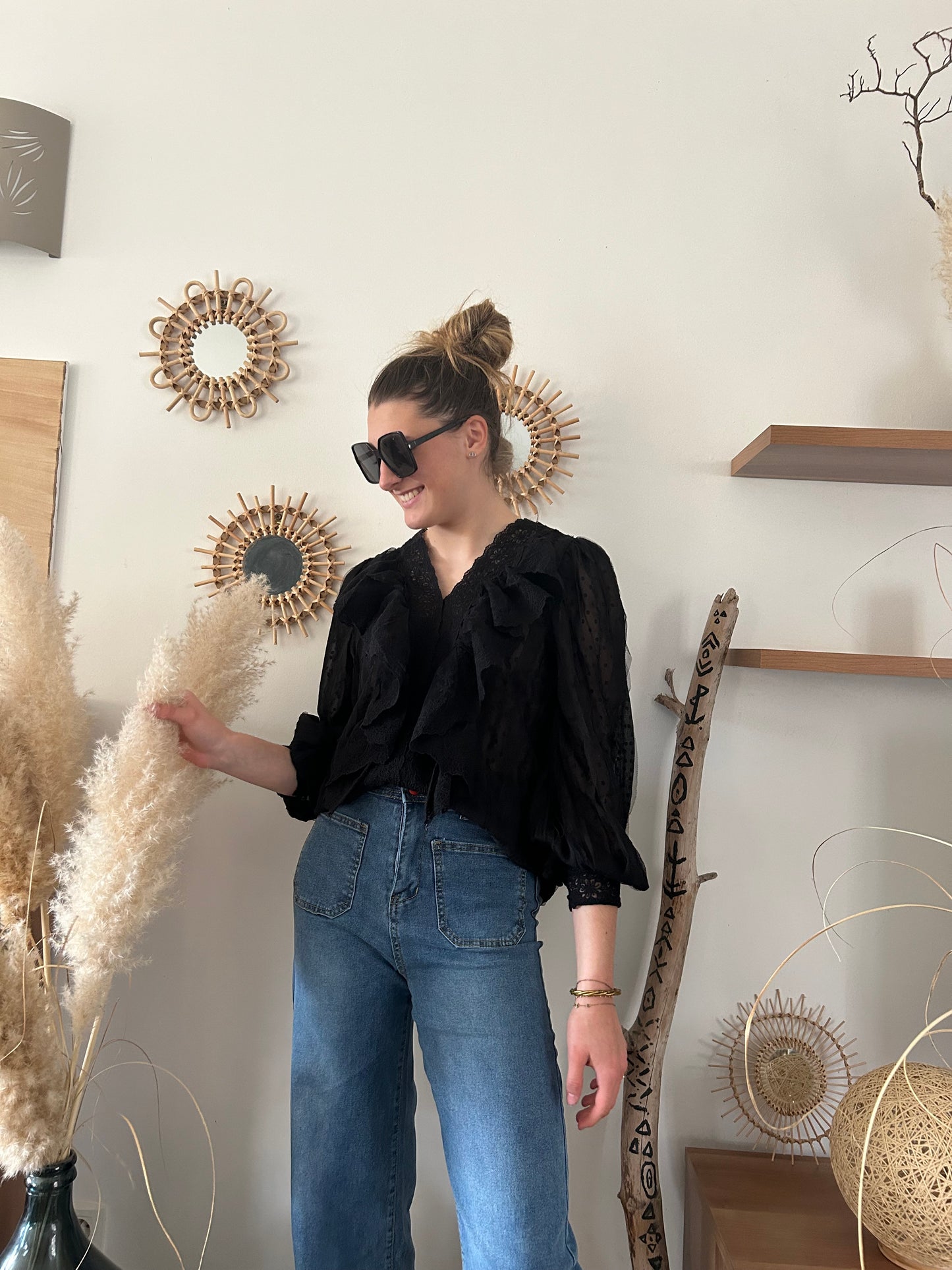 Blouse noir Lison