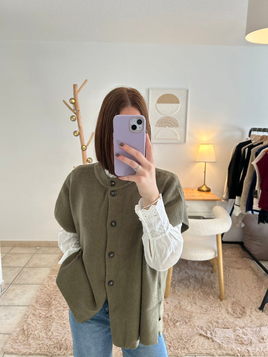 Gilet kaki Néo Le dressing de Romane & Ko