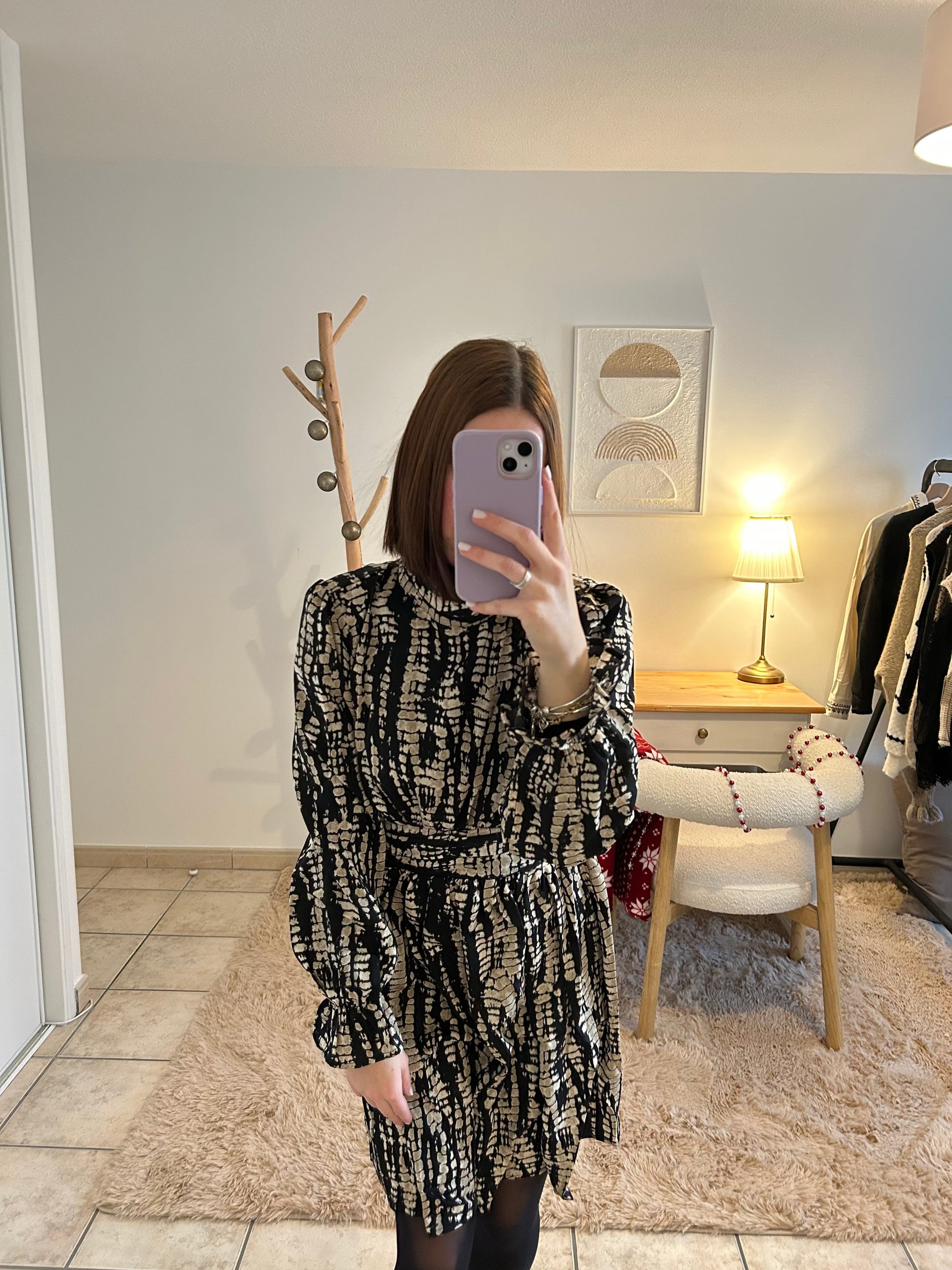 Robe  noir dorée Maureen Ma boutique